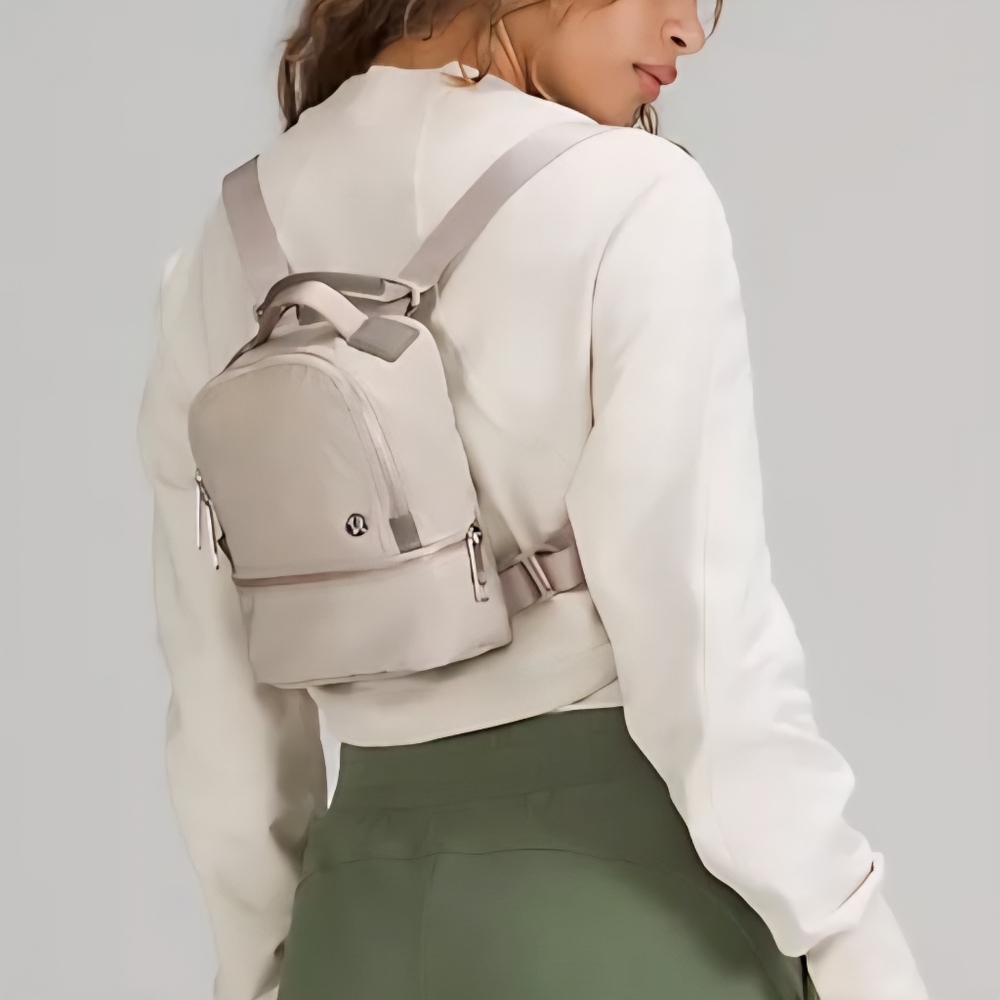 Lululemon Raw Linen Taupe City Adventurer Backpack Micro 3L
